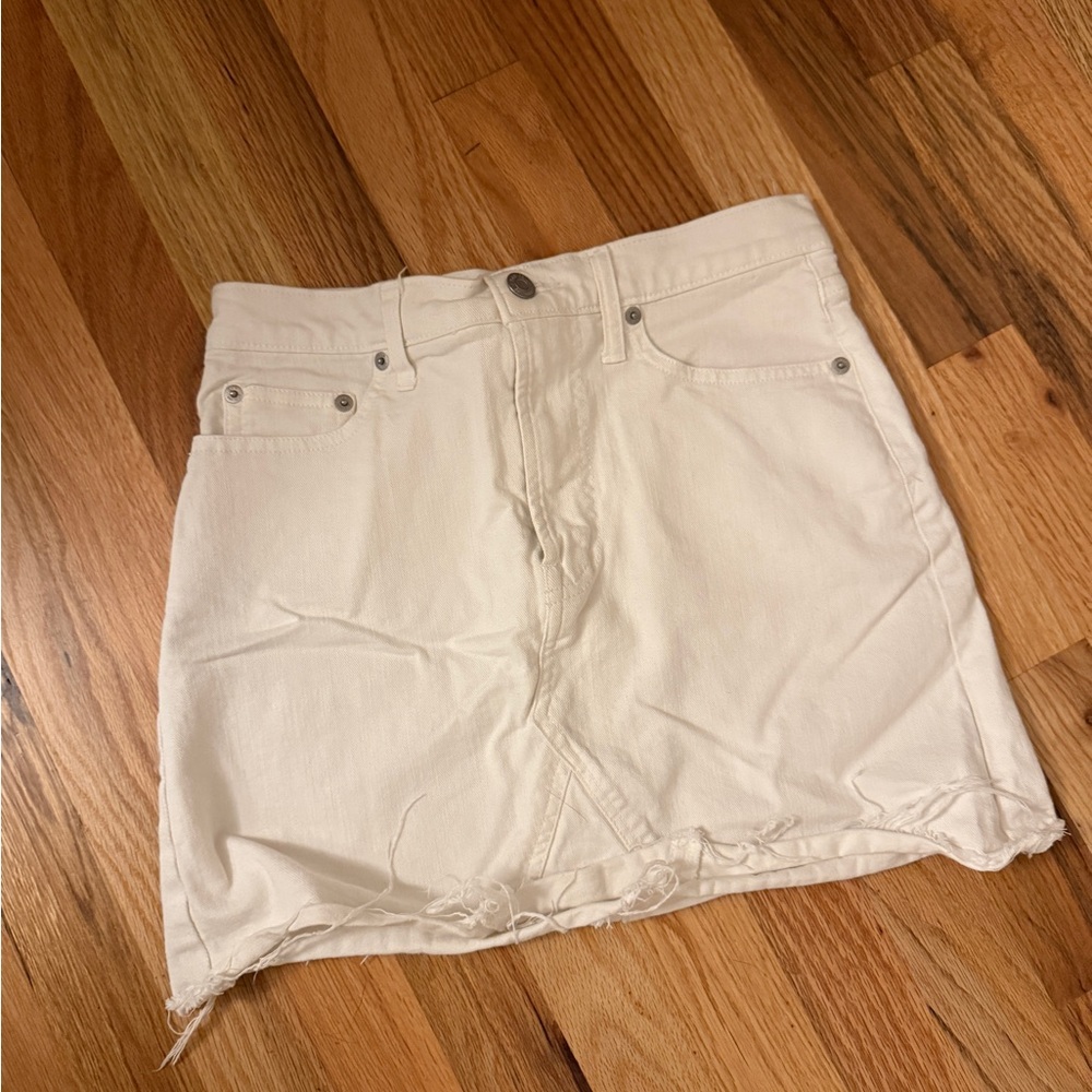 GAP White Denim Mini Skirt